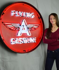 GAS Flying A Gasoline Neon Sign